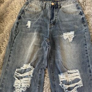 Distressed Blue Jeans for Women